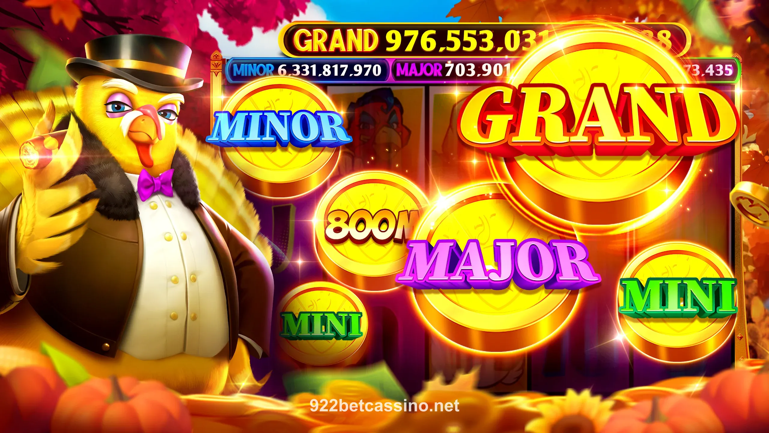 Seção de cassino ao vivo no 922bet